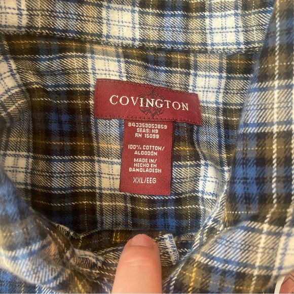 Covington Men’s XXL Long-sleeve Plaid Button Down NWT - Picture 3 of 9